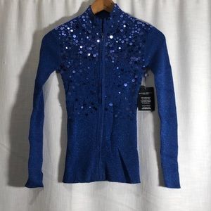 Blue Sequin Sweater